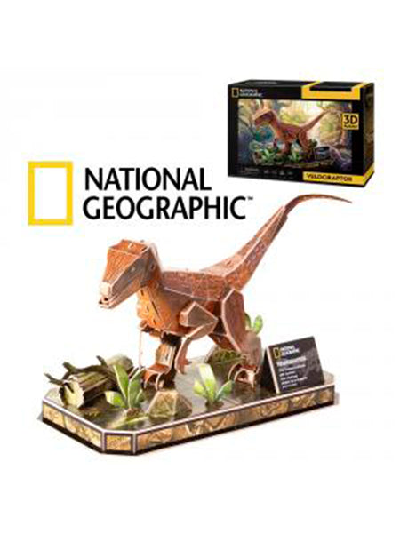Puzzle 3D velociraptor 52pzas National Geographic